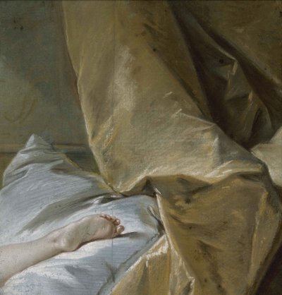 奥达利斯克金发女郎的脚部研究，约1751年。 作者 弗朗索瓦·布歇