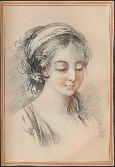一个女孩的头，c1746 作者 弗朗索瓦·布歇