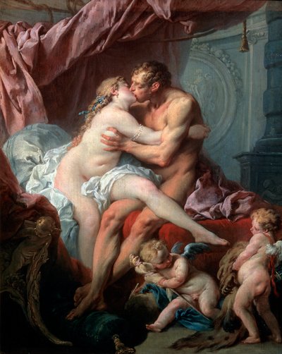 赫拉克勒斯和奥弗帕莱，18世纪。 作者 François Boucher
