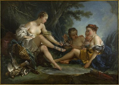 Le Repos des nymphes au retour de la chasse》，又名《Le Retour de chasse de Diane》。 作者 弗朗索瓦·布歇
