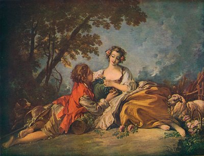 田园主题，十八世纪 作者 François Boucher