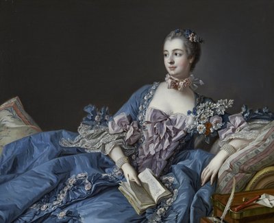 蓬皮杜侯爵夫人的肖像1721-1764，约1758年 作者 弗朗索瓦·布歇