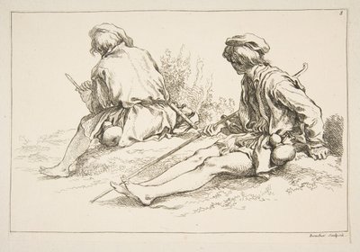 素描表，1753年。 作者 弗朗索瓦·布歇