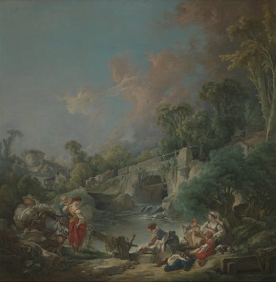 Washerwomen，1768年 作者 弗朗索瓦·布歇