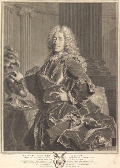 康拉德斯-德特勒乌-冯-德恩 作者 弗朗索瓦·舍罗一世追随 Hyacinthe Rigaud