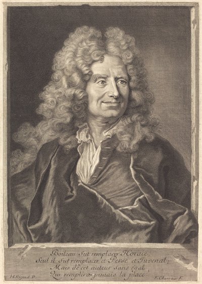 Nicholas Boileau 作者 弗朗索瓦·舍罗一世追随 Hyacinthe Rigaud