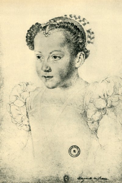 玛格丽特·德瓦洛瓦（Marguerite de Valois），1557年，1943年。 作者 弗朗索瓦·克鲁埃