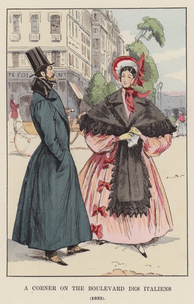 1833年，在Boulevard des Italiens的拐角处 作者 弗朗索瓦·库本（FrançoisCourboin）