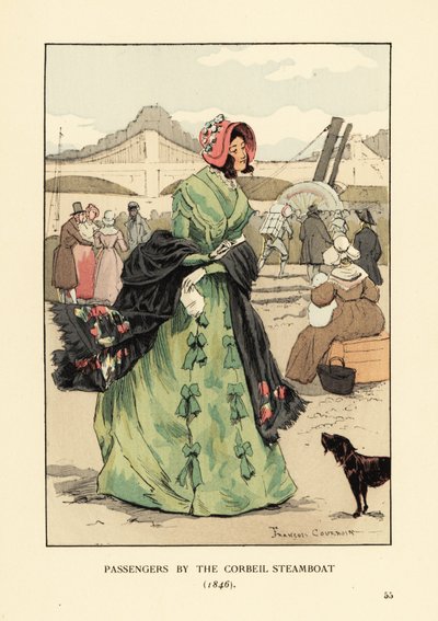 巴黎科贝尔汽船上的乘客 作者 弗朗索瓦·库本（FrançoisCourboin）