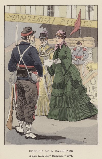 停在街垒，从公社1871年的通行证 作者 弗朗索瓦·库本（FrançoisCourboin）