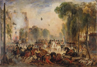 1835年7月28日，约瑟夫-菲斯基企图刺杀法国国王路易-菲利普一世。 作者 弗朗索瓦·加布里埃尔·勒保尔