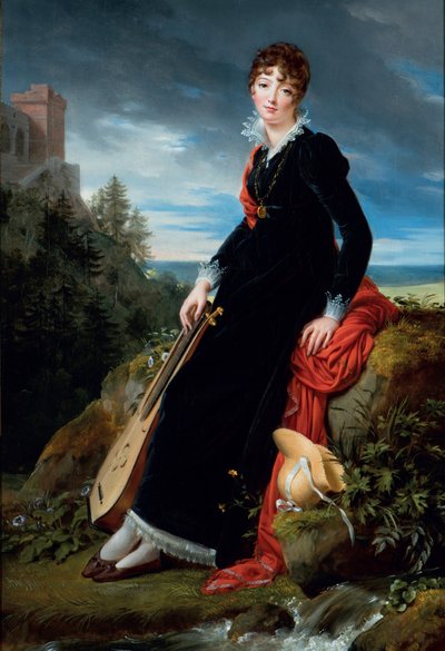 卡塔日娜-乔安娜-加布里埃尔-斯塔岑斯卡伯爵夫人肖像（1782-1862 年）。 作者 弗朗索瓦·杰拉德