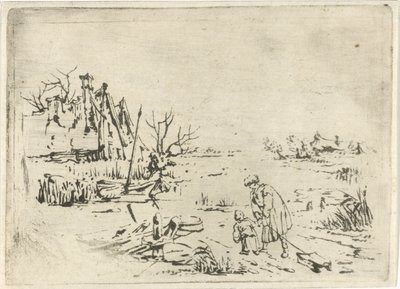 冬季农场景观 作者 弗朗索瓦·约瑟夫·菲佛 (II)