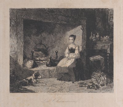 小屋La Chaumière，1800-50。 作者 弗朗索瓦·儒勒·科利尼翁