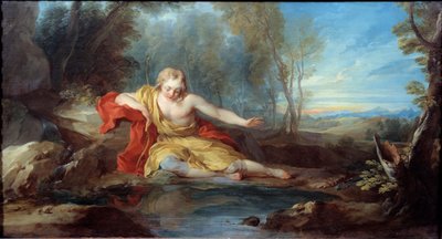 Narcisse沉思着它的倒影(Narciso) 画家Francois le Moyne (1688-1737) 18世纪 作者 弗朗索瓦·勒莫恩
