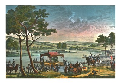 两位皇帝的会面，1807年6月25日，约1850年 作者 弗朗索瓦·路易斯·库什