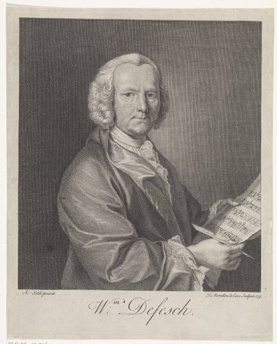 作曲家威廉·费斯（Willem de Fesch）肖像1687-1761，1751年 作者 FrançoisMorellon de La Cave