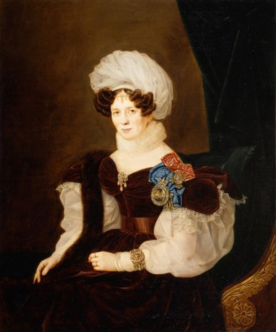 塔季扬娜-瓦西里耶夫娜-戈利茨娜公主的画像，1783-1841年，1835年。 作者 弗朗索瓦·尼古拉斯·里斯