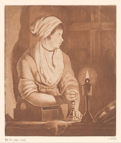 烛光下的女人 作者 François Philippe Charpentier (可能)
