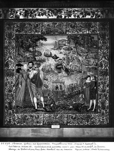 亨利三世节（1553-1610）布鲁塞尔研讨会，1580年（挂毯） 作者 弗朗索瓦·奎斯内尔