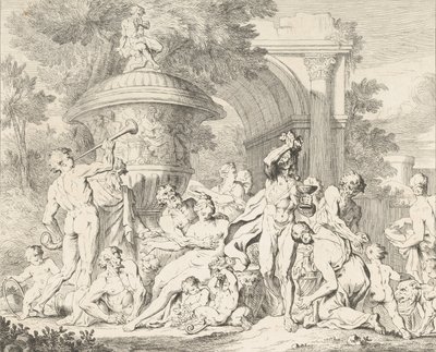 Bacchanal，约1710-40。 作者 弗朗索瓦·罗蒂埃