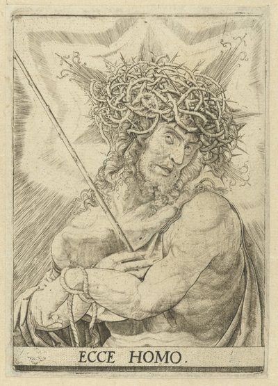 悲伤的人 Eccehomo（物体上的标题） 作者 Frans Crabbe van Espleghem
