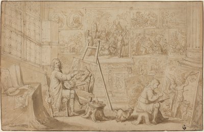 一个艺术家的工作室[直书] 作者 Frans Francken the Younger
