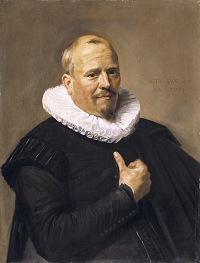 一个男人的肖像，1634年（橡木面板上的油） 作者 弗兰斯·哈尔斯（Frans Hals）