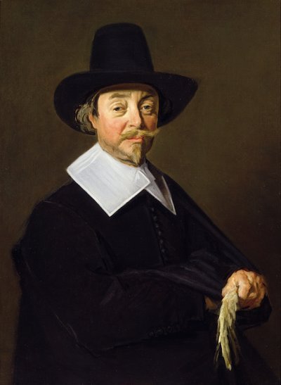 一个男人的肖像，c.1643-45 作者 弗兰斯·哈尔斯（Frans Hals）