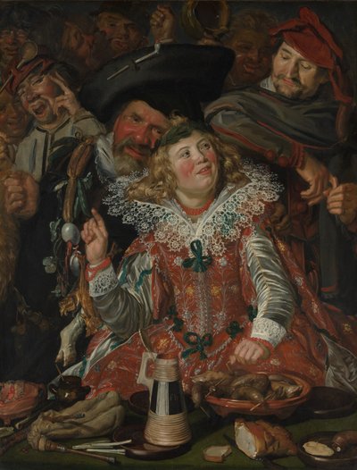 Shrovetide Revelers（Merry Company）约1615年（布面油画） 作者 弗兰斯·哈尔斯（Frans Hals）