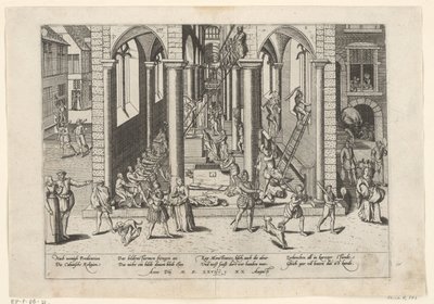 圣像破坏，1566 年
第 5 系列：荷兰事件，1566-1570 年（系列标题） 作者 Frans Hogenberg