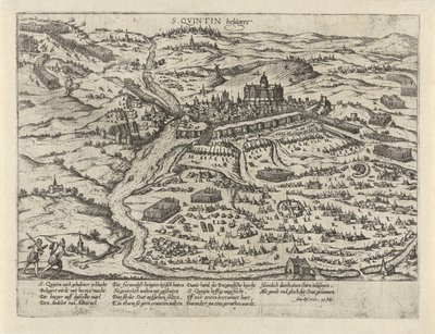 圣康坦围城战，1557 年
S.Quintin belägert（物品上的标题）
第 2 系列：荷兰大事记，1555-1558 年（系列标题） 作者 弗兰斯·霍根伯格