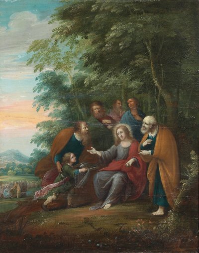基督生平及其教诲场景（油画板） 作者 Frans III (attr. to) Francken