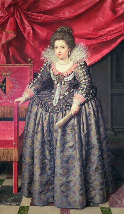 法国伊丽莎白（1602-44）的肖像亨利四世和玛丽德美第奇的女儿，1611年 作者 Frans II Pourbus