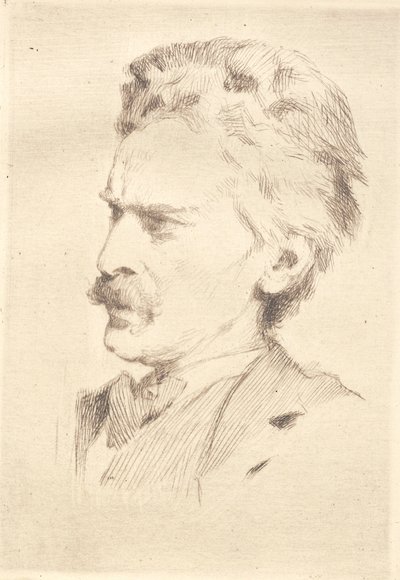 木刻家 F. Hendriksen 的肖像 作者 弗兰斯·施瓦茨