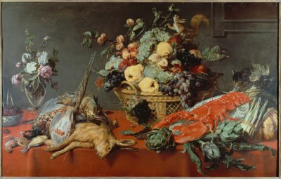 静物与水果篮 作者 Frans Snyders或Snijders