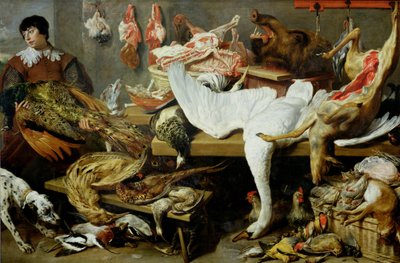 游戏摊位（布面油画） 作者 Frans Snyders或Snijders