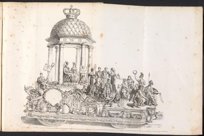 圣伦博特游行队伍中的第五辆花车，1825 年 作者 弗兰斯·维弗洛特