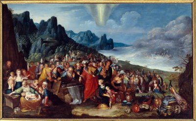 The arrival of the Hebrews in the promised land after the passage of the Red Sea Painting by Frans Francken I dit l