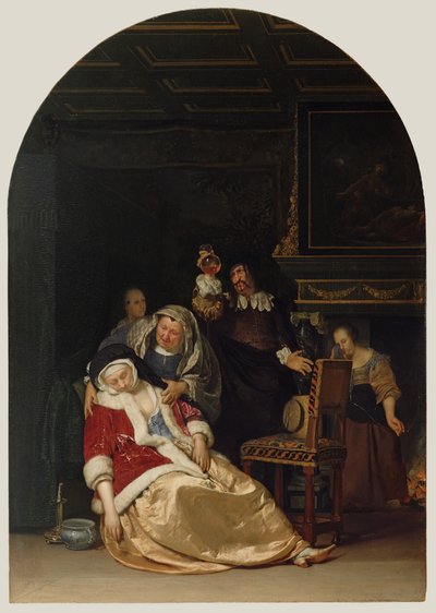 医生出诊 作者 Frans van Mieris the Elder