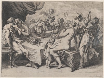 佩雷斯和忒提斯的婚礼盛宴，1636-79。 作者 弗兰斯·范登温格尔德