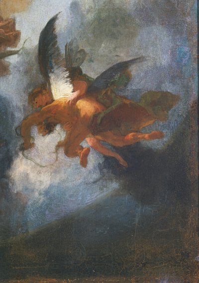 天使，细节来自耶稣会士对整个世界的使命的寓言，作者 Franz Anton Maulbertsch（1724-1796）。 德国 作者 弗朗兹·安东·毛伯特