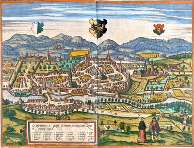 Plan of Kempten (Campidonia), Germany (etching 作者 弗朗兹·霍根伯格