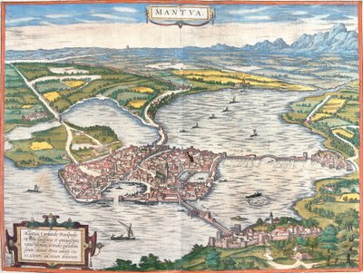 意大利曼图亚 (Mantua) 的视图（蚀刻 作者 弗朗兹·霍根伯格