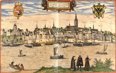 View of Nimegue (Noviomagium), Netherlands (etching 作者 弗朗兹·霍根伯格