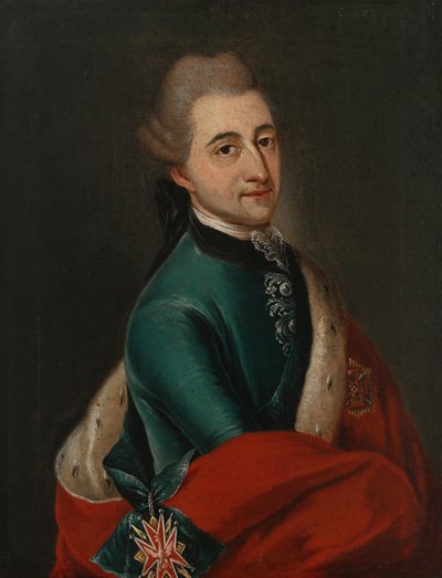 波兰立陶宛联邦国王和大公Stanislaw II August August Poniatowski的肖像 作者 Franz Ignaz Molitor