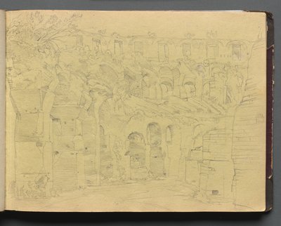 罗马及周边地区景观专辑，景观研究，第12a页：罗马废墟。 作者 弗朗茨·约翰·海因里希·纳多普