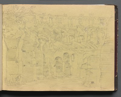 罗马及周边景观专辑，景观研究，第 12a 页：罗马废墟 作者 弗朗茨·约翰·海因里希·纳多普