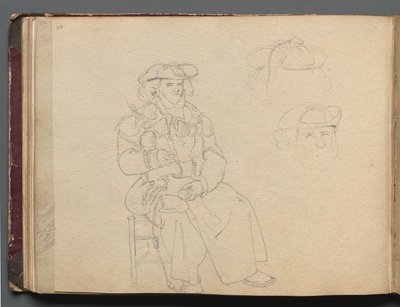 罗马及周边景观专辑，景观研究，第 38b 页：人物研究 作者 Franz Johann Heinrich Nadorp