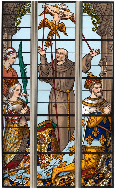 弗朗西斯·一世和埃莱昂诺尔的奉献精神，1515-1547，1870年 作者 弗朗兹·凯勒霍芬